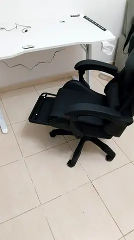 Ergonomic Black Office Chair with Footrest - Good Condition
