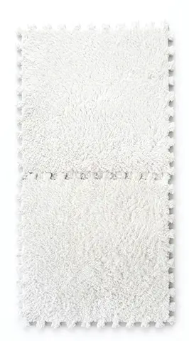 Soft plush fabric surface with durable EVA foam base