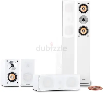 AUNA Linie-501 5.0 Home Cinema Speaker System 50W RMS, Floorstanding & Bookshelf Speakers