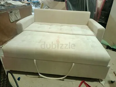 Comfortable Cream Pull Out Sofa Bed