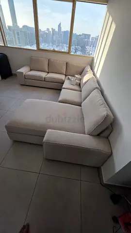 Top Quality ikea kivik U shape sofa beige Color
