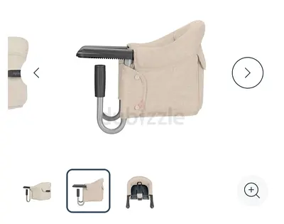 Clip-on Hook-on Portable Baby High Chair - Beige with tray
