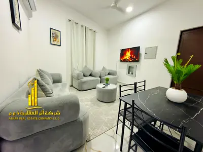 Luxury apartment, second occupancy, one bedroom and living room with an open view. Ajman, Al Rashid