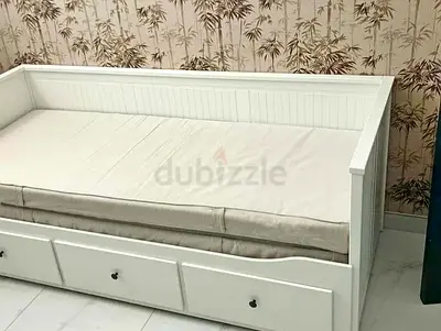 IKEA Hamnes day bed with 2 mattress and 3store drawers underneath is available