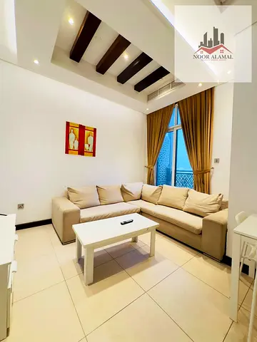 Sharjah, Al Rifa'a (Al Heera Beach area): New compound unit featuring a bedroom, living room, kitchen, bathroom, and balcony. Super deluxe finishing