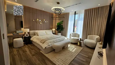 The strongest investment return is a Room with hall for sale and fully furnished with a serviced project with crystal lakes, schools and a mosque - in the Emirate of Ajman - Al-Alia area close to the