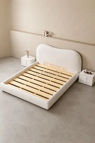 Luxury Upholstered Queen Size Brand New High Quality Bed, Hydraulic Storage Can be Installed