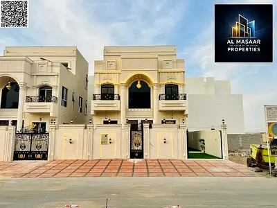 فيلا كلاسيك فاخرة للبيع في الباهية عجمان 3 طوابق تملك حر كاش أو تمويل بنكي شاملة الرسوم التسجيل