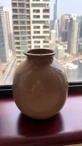 Antique Crackle Glaze Vase - Beige 19 cm
