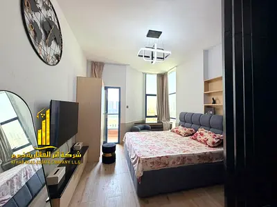 Luxury studio, first occupancy, with separate kitchen and open balcony, fully furnished ✨ Ajman, A