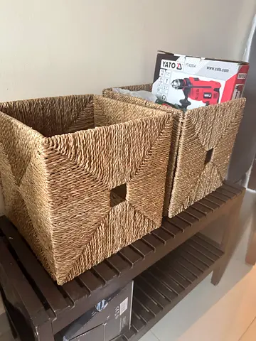 Ikea rattan baskets 5 pcs