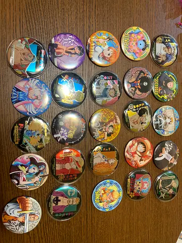 One Piece anime character collectible pin badges set (25 pcs) - mixed designs