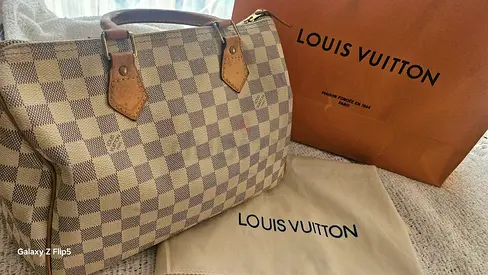 Authentic Louis Vuitton Damier Azur Speedy 30 Handbag- Product Code: DU2017