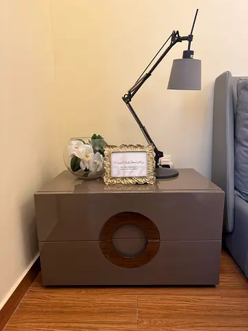 x2 pair MINOTTI Archipenko Italian nightstands night side tables two drawers L75 D45 H43cm