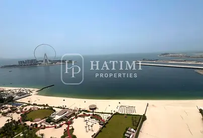 Full Sea Views | High Floor | 2 BR + Maidroom