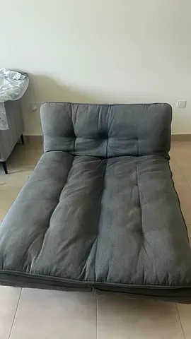 Gray Zaisu-style Floor Sofa Chair - Comfortable Lounger