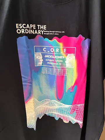 Jack and Jones Black Graphic Tee