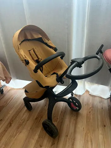 Stokke Xplory Stroller Limited Edition in Mustard Yellow with X Carry Cot included