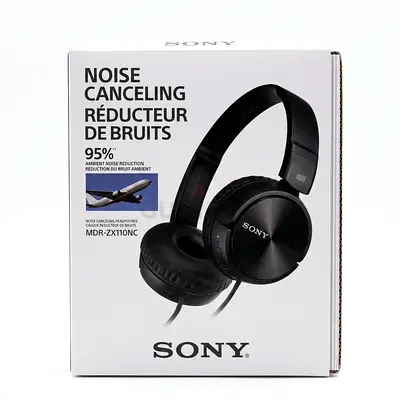 Sony MDR-ZX110NC Noise Cancelling Headphones (Black) - Open in Box