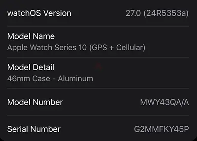 Apple Watch Series 10 (GPS + Cellular) 46mm Aluminum - MWY43QA/A