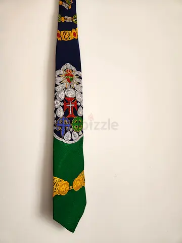 Vintage Michele Sartori 100% Silk Italian Tie – Baroque Coat of Arms & Heraldic Motif