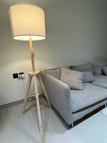 Wooden Tripod Floor Lamp with Fabric IKEA