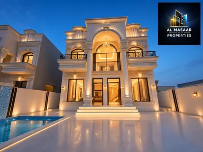 متاح فلل تصميم كلاكسيك طابقين و رووف مع مسبح خاص مساحة الارض 5000 قدم على شارع الشيخ عمار الرئيسى تملك حر لجميع الجنسيات