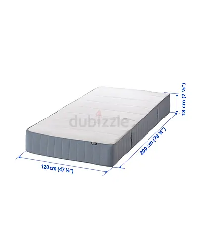 IKEA Used Bed Mattress 120cmx200cm and Pillows and covers