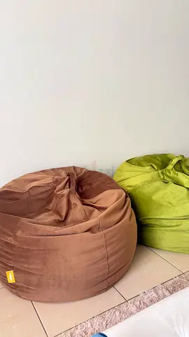 2 Jumbble Bean Bags - XXL Green + XL Brown - Both for AED 400