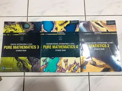 Pearson Pure Mathematics 3 & 4 and Statistics 2 - Student Textbooks (set of 3)