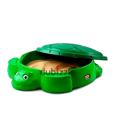 Turtle Sandpit with Removable Shell Lid - Green