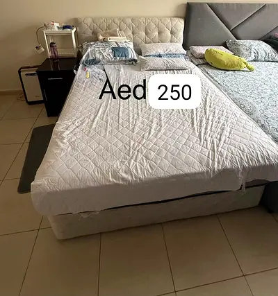 Queen size bed base with mattress - good condition