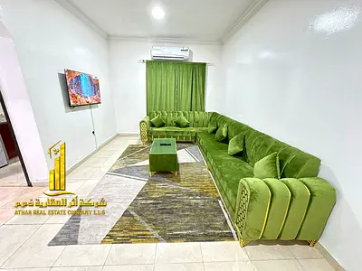 شقة غرفتين وصالة مفروشة للإيجار الشهري في المويهات 3، تشمل الفواتير والإنترنت وموقف سيارة🚗موقع مميز وخدمات قريبة للسكن المريح🌟