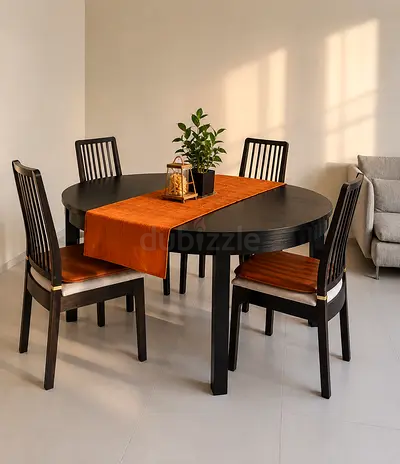 IKEA BJURSTA Extendable Dining Set | 4 EKEDALEN Chairs + FREE Accessories