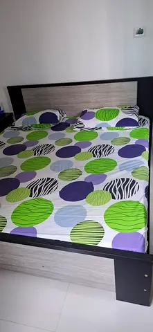 King bed frame with mattress included - good condition