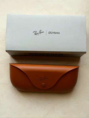 Ray-Ban Meta Gen2 smart glasses (clear frame, blue lenses) with case and fatora ., limited edition