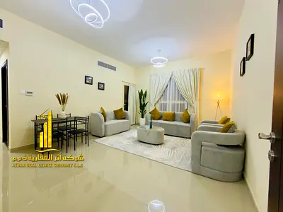 ✨افخم وارقى شقة VIP غرفتين وصالة مفروشة بالكامل للإيجار الشهري في النعيمية 1  موقع مميز مقابل فندق العين بالاس مقابل أسواق العين وسهل المخرج إلى دبي و
