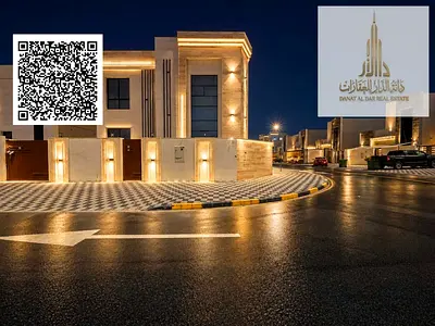 فيلا جديدة تماماً وواسعة للبيع في منطقة الزاهية بعجمان، تتكون من 7 غرف نوم وصالة.