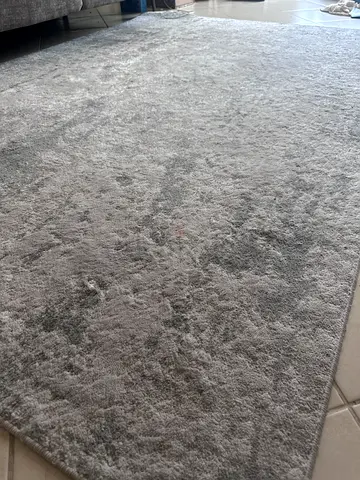 Light grey plush area rug - good condition