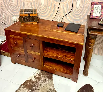 Marina solid wood tv unit