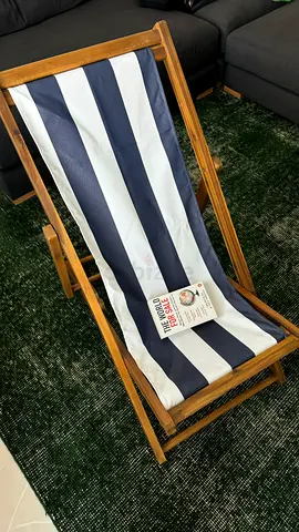 wooden reclining outdoor chair, set of 2, AED 500 total