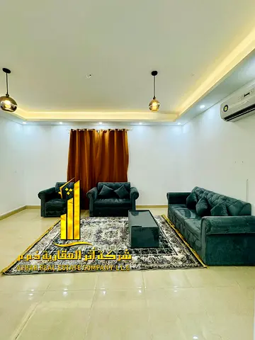 Luxury apartment, second occupancy, one bedroom and living room with balcony and open view. Ajman Corniche. Fully furnished, for monthly rent.