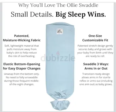 Ollie baby swaddle 1-6 months