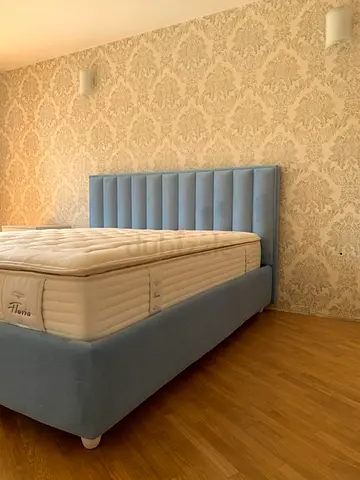 Upholstered Double Bed Frame with Headboard