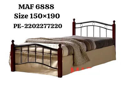 BRAND NEW QUEEN SIZE WOODEN STEEL metal Bed 150x190 cm with mattress