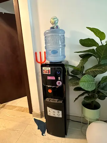 Black Water Dispenser with Bottom Storage Cabin