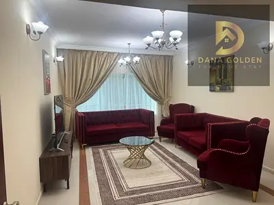 Available today: Two bedrooms, a living room, three bathrooms, sea view, spacious, first occupancy, furnished with hotel-style furniture, Sundus Tower