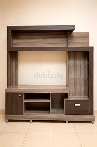 Large Modern TV Entertainment Unit with Storage & Display Shelves