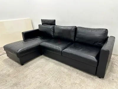Leather Ikea vimle lshape sofacumbed