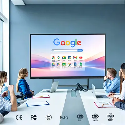 Large 110" Smart White board 4k Flat Panel Display - Ideal for Meetings/Presentations ,